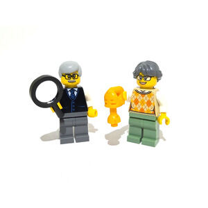 LEGO Grandma & Grandpa Minifigure Pair Elderly Couple Family City Town MOC Gift